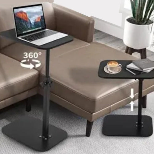 Mesa Auxiliar Bandeja Notebook Altura Variable Vivendi Negra Negro