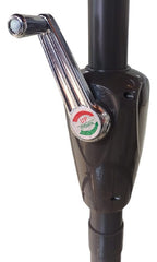 Sombrilla Central Playa Jardin De 2,7m Con Manivela Marrón Marrón Oscuro Lisa