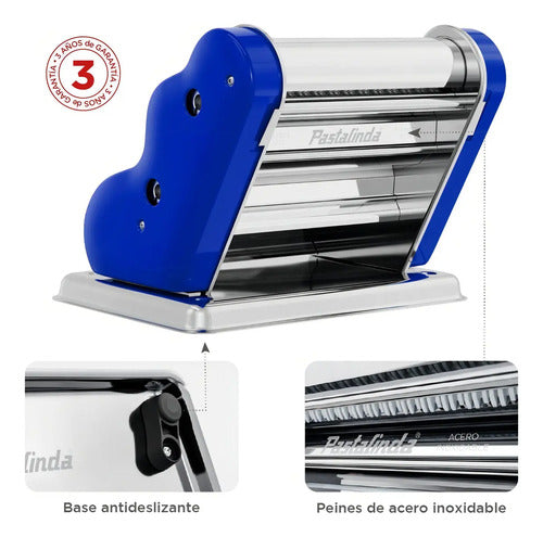 Máquina de Pasta Pastalinda Clásica 200 Azul Acero Inoxidable
