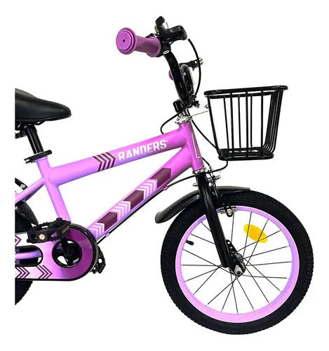 Bicicleta Infantil Randers Bke-161-e Lila Rodado 16 Rueditas Lila 16