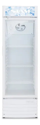 Heladera Exhibidora Vertical Siam Hsi-ev229b2 229 Litros Con Cerradura Blanco