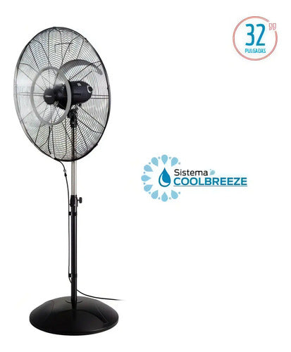 Ventilador De Pie Industrial Liliana 32 3 Vel 280w Vpi32cb 81.28 Cm Negro Plateado Metal 2