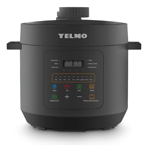 Olla Eléctrica A Presión Yelmo Ps-7006 D11 Prog 1000w 6l Cts - Negro - 50