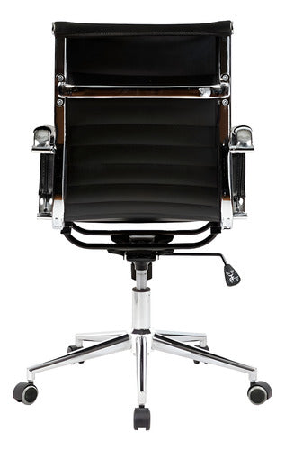 Combo 2 Sillones Ejecutivo Oficina Escritorio Pc Vivendi C Negro Cuero Sintético