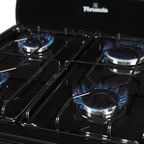 Cocina Florencia Recta 5517f A Gas Con Puerta Con Visor Color Negro