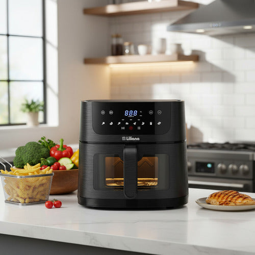 Freidora De Aire Digital Liliana Af906 Duogrill Mid 1700w 6l - Negro