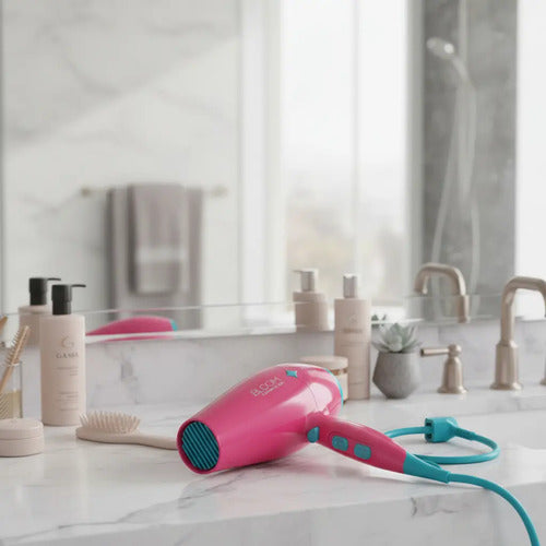 Secador De Pelo Ga.ma Diamond Bloom Pink Cool Shot 2300w C Rosa