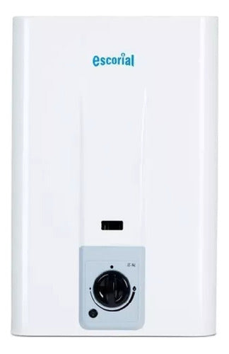 Calefón A Gas Natural Escorial De 14lts Sin Llama Piloto Cts Blanco Gn