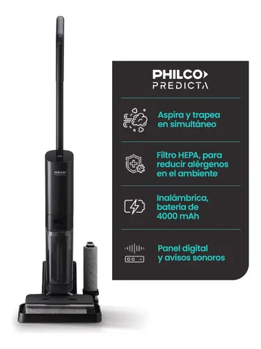 Aspiradora Y Trapeadora Inalámbrica Philco Predicta Phfwt14p Negro