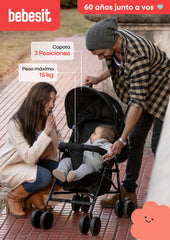 Cochecito Bebesit 1058 Paraguita Neuf Negro