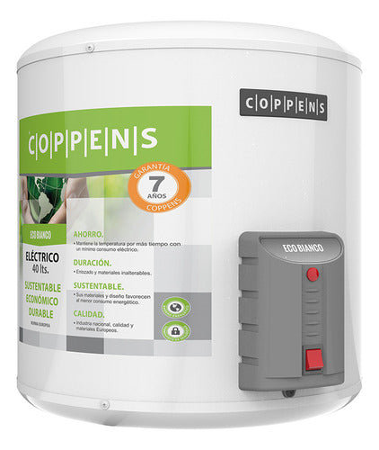 Termotanque Electrico Coppens Ttqe40 Inferior Eco Bianco 40l Blanco