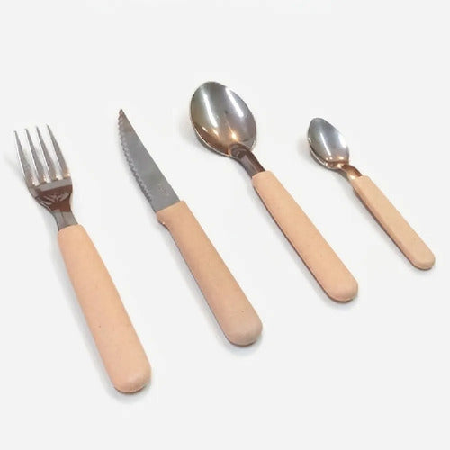 Juego De Cubiertos Carol X 24 + Frasco De Areia Jarra Marrón