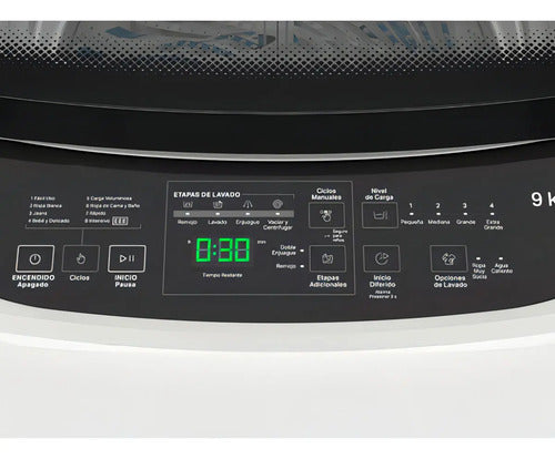Lavarropas Carga Superior Whirlpool Ww09hbb 9kg 740rpm Css Blanco