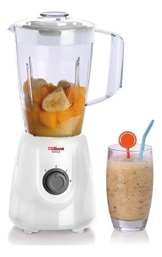 Licuadora Liliana Al100 Whitelic Con Jarra Plastica 1,5l Blanco