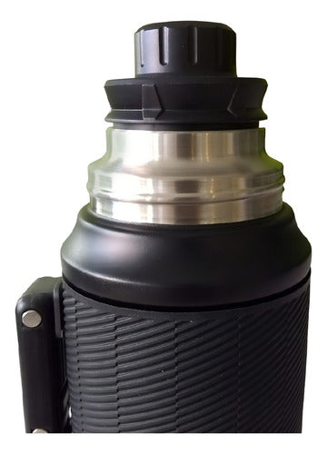 Termo Vivendi De 1200 Ml De Acero Inox Negro Libre De Bpa