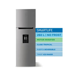 Heladera Smartlife Slrnf270sdinv Dispenser No Frost Inverter Gris