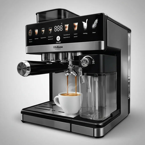 Cafetera Express Digital Liliana Grindbrew Ac995 1350w Negro