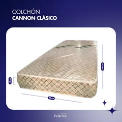 Colchon Cannon Clasico 80 X 190 X 13 Espuma Beige