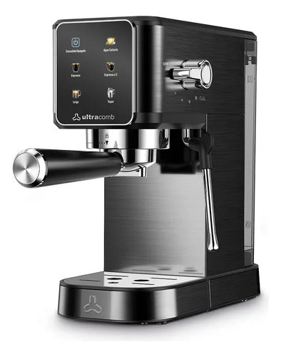 Cafetera Expresso Ultracomb Ce6118 Digital 20 Bares Pantalla Táctil Negra 1350w Compatible Capsulas Nespresso Negro
