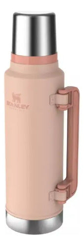 Termo Stanley Clasico Rosa Manija Tapon Cebado 1400ml Cts Rosa