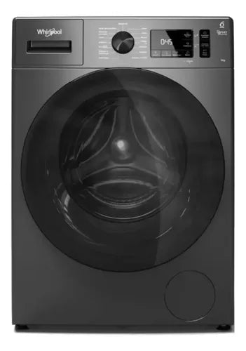 Lavarropas Frontal Whirlpool Wnq90as 9kg 1400rpm Inverter Gris Oscuro