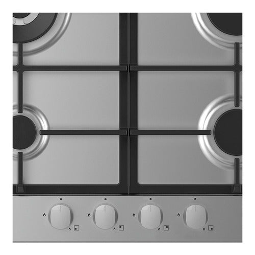 Combo Candy Horno Electrico Fcp605x + Anafe A Gas Chg6brwpx Plateado