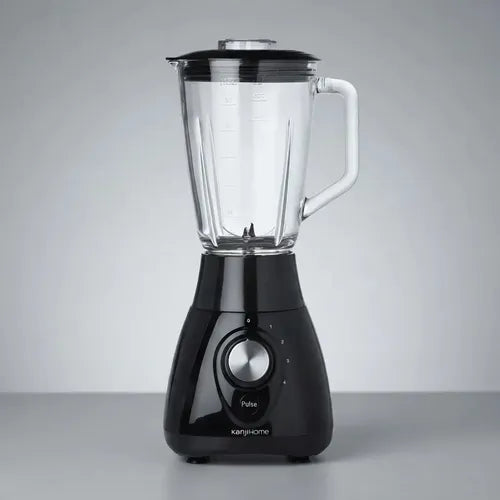Licuadora Con Jarra De Vidrio 1,5 L 4 Velocidades Kanjihome Color Negro