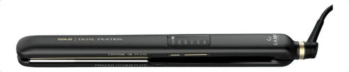 Planchita De Pelo Gama Led Dual Plates Gold Digital Ceramic Negro