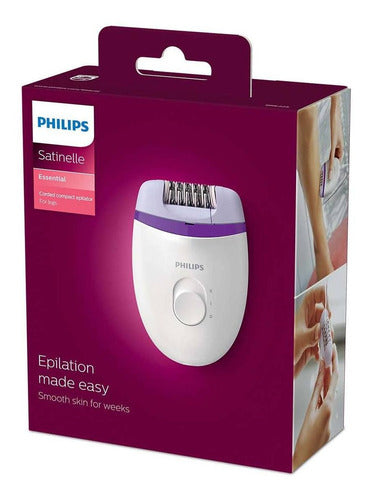 Depiladora Philips Bre225/00 Con Cable Cabezal Labable Color Blanco Y Morado