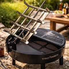 Parrilla Tromen Duomo 800 Enlozada Desmontable C/asador Cruz Negro