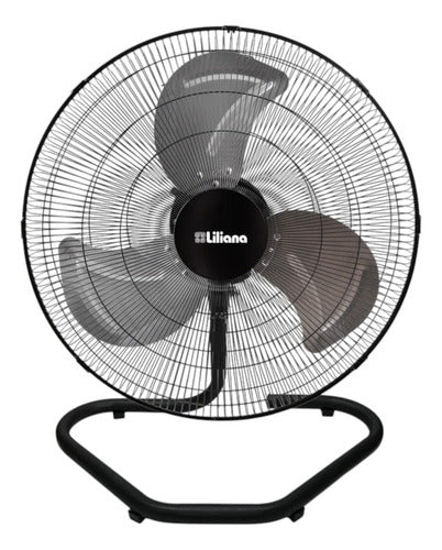 Turbo Ventilador Piso 20 Liliana Vt20pow 3 Aspas Metalicas 50.8 Cm 50 Hz Negro Gris Metal 3