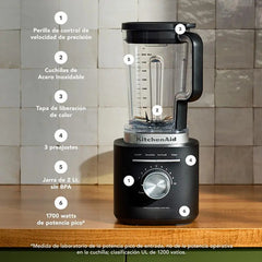 Licuadora Pure Power Kitchenaid 10 Velocidades Black Matte Negro Mate