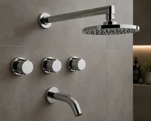 Grifería Ducha Bañera Con Trans Fv California Plus 0103/17p Plateado Cromado
