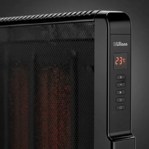 Calefactor Electrico Panel Liliana Micaheat Digital Cm820r Negro