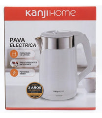 Jarra Pava Electrica Kanji Kjh-pe15003s Blanca Acero 1.8lts Blanco