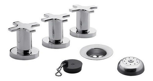 Griferia Juego Para Bide Fv 0295/d7 Alerce Cromo Tio Musa