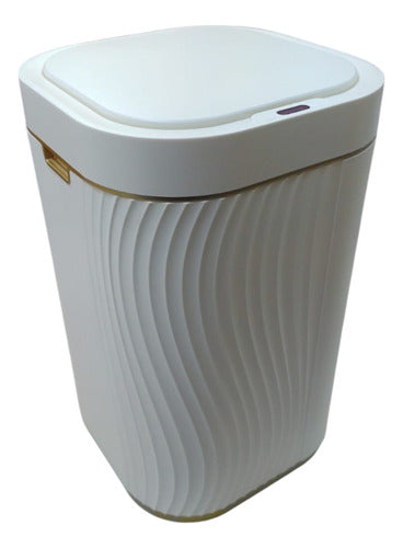Cesto De Basura Inteligente Con Sensor Vivendi De 15lts Blanco