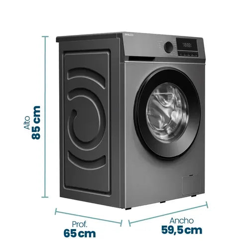Lavarropas Carga Frontal Philco 11 Kg Inverter Grey Silver Gris