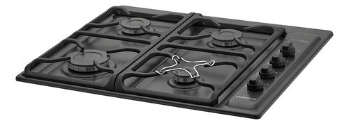 Anafe A Gas Longvie A6600gf Grafito Encendido Una Mano Color Negro