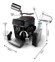 Cafetera Express Automática Philips Ep2231/4 Lattego Tiomusa - Negro