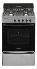 Cocina A Gas Longvie 12231x 56cm Inox Cajón Parrilla Color Acero Inoxidable
