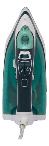 Plancha Kanji 2200w A Vapor Base Ceramica Kjh-pl2403 Verde Aqua