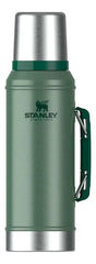 Termo Stanley Clásico 950ml Inox Manija Tapon Cebador Verde Verde