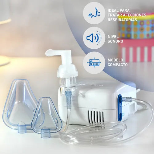 Nebulizador A Pistón Para Niños Adultos Silfab Pixel N30 Blanco