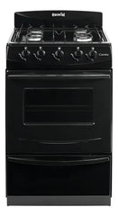 Cocina Escorial Candor S2 Black Color Negro Con Puerta Con Visor Gas Envasado
