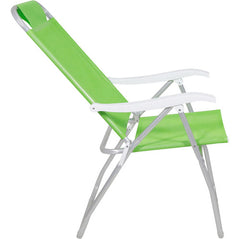 Reposera 4 Posiciones Bel Aluminio Poliéster Pvc Verde Verde