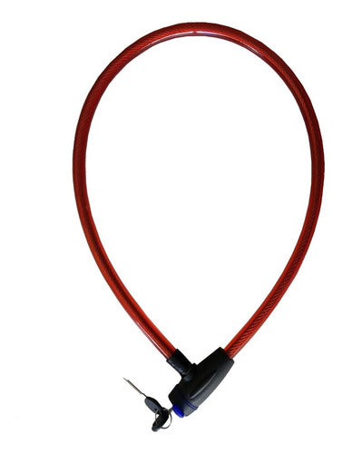 Linga De Seguridad Bicicleta Y Moto De 1 Metro Con 2 Llaves