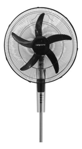 Ventilador Pie 20 Kanjihome Fh2012 Control Remoto 95w 1,60m 50.8 Cm 50hz 60hz Plateado Negro Plástico 5