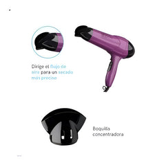 Secador De Pelo Revlon Rvdr773la2av1 2000w Control Frizz - Violeta