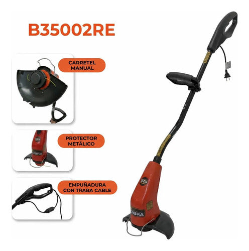 Bordeadora Eléctrica Dibra B35002re 350w 2 Rulemanes Naranja Oscuro